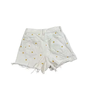 PacSun Daisy Embroidered‎ Ultra High Waisted Vintage Denim Shorts Sz 26 thumbnail 4
