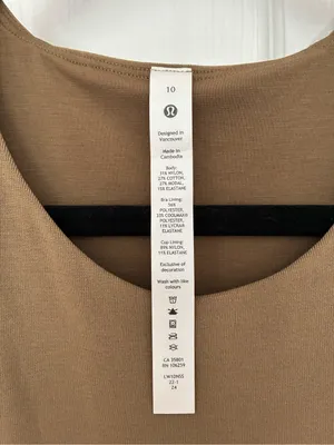 Lululemon Slim-Fit Above-Knee Dress, NWT, Size 10, Artifact / Mustard - Olive thumbnail 7