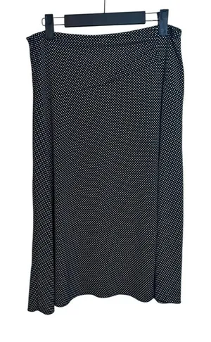 Saint Tropez West Y2K Black and White Polka Dot Flowy Skirt thumbnail 1