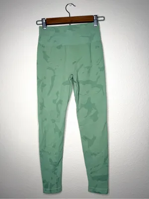 Aurola Women's Camo Leggings 25" Green High Waisted Athleisure S Pilates Workout thumbnail 2