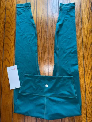 Lululemon Wunder Under High Rise 28” Nulux, Emerald Size 6 NWT thumbnail 1