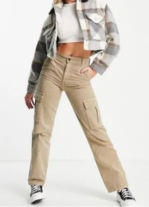 Stradivarius STR straight leg cargo pants thumbnail 1