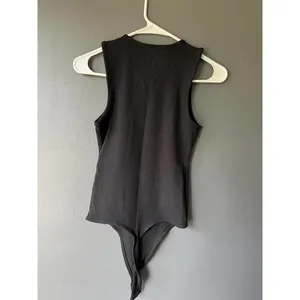 American Eagle Black Ribbed Bodysuit thumbnail 2