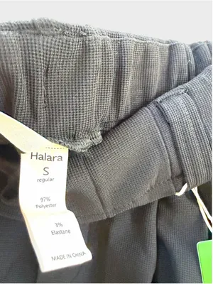 Size S (Reg) Halara High Waisted Plicated Side Pocket Wide Leg Waffle Work Pants thumbnail 3