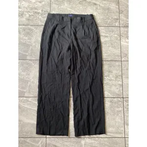J.Crew Black Linen Blend Wide Leg Trousers Pants BY754 Womens 6 thumbnail 2