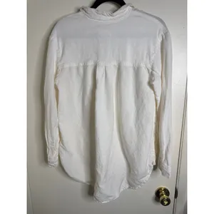 Anthropologie Sz M Linen Blend Fishermen Beach Sailor Vibe Classic Longsleeve thumbnail 6