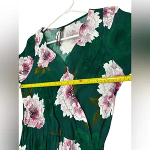 Anthropologie Spring wedding guest dress Plenty Floral Short Sleeve Flowy XS thumbnail 14