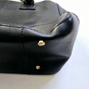 Tory Burch Robinson Double Zipper Leather Black Tote thumbnail 12