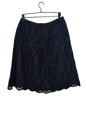 Frank & Eileen Gracie Black Eyelet Midi Skirt NWT XL thumbnail 9