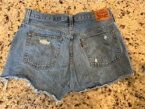 Levi’s 501 Distressed Denim Shorts thumbnail 2