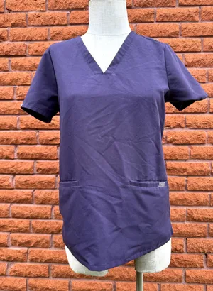 Figs women's purple scrub top size small thumbnail 1