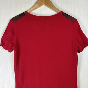 Tommy Hilfiger Red Plaid Short Sleeve Cotton Knit Sweater Dress Womens Small S‎ thumbnail 10