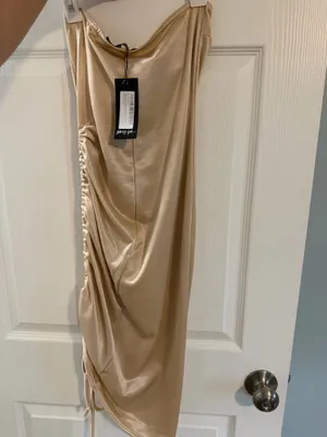 Champagne Nasty Gal Mini Dress thumbnail 2