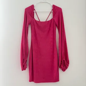 lucy in the sky shantelle dress in hot pink thumbnail 2