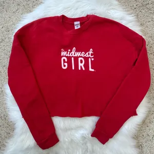 The Midwest Girl (TM) size XS Red Cropped Sweatshirt thumbnail 1