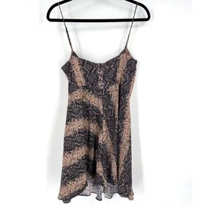 Blue Life Women's Snake‎ Print Sweetheart Corset V-Neck Mini Dress Brown Medium thumbnail 4