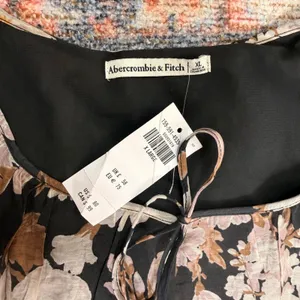 Abercrombie & Fitch Floral Floaty Trapeze Mini Dress Black Boho Tiered‎ XL NWT thumbnail 11