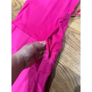 Veronica Beard Austyn Hot Pink Tiered Pima Cotton Midi Designer Chic Dress XS thumbnail 10