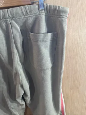 Uniqlo Grey Sweatpants with Pink & Navy Side Stripes Size Large thumbnail 4