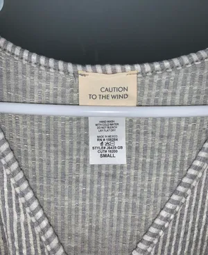 Grey Striped Jumpsuit Gray thumbnail 3