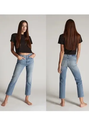 AMO Chloe Cropped Jeans in Forever Young‎ Wash size 24 Straight Leg Ankle thumbnail 2