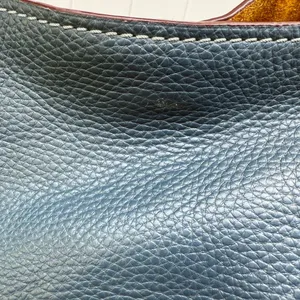 Coach Pebbled Leather Duffle Shoulder Bag 50115 Twist Lock Blue Hobo Crossbody L thumbnail 9