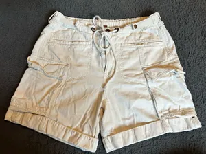 Free People Frankie Drawstring Shorts in Morning Oat, Size Large thumbnail 1