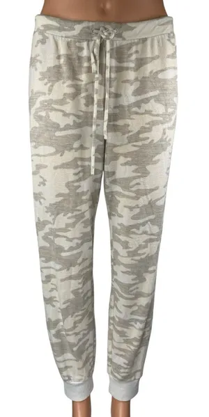 Gap Softspun Women's Cream Tan Camo Camoflage Athletic Joggers Sweatpants Size S thumbnail 1