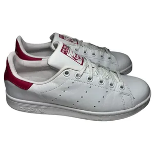Adidas Women’s Size 6 White Bold Pink Leather Stan Smith Shoes Sneakers thumbnail 7
