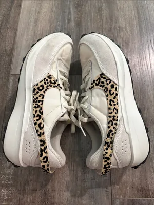 Nike Waffle Debut White Leopard Sneakers 9.5 thumbnail 11