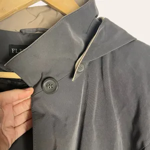 Fleet Street Vintage Women’s Olive Green Long Hooded Trench Rain Coat Size 12P thumbnail 3