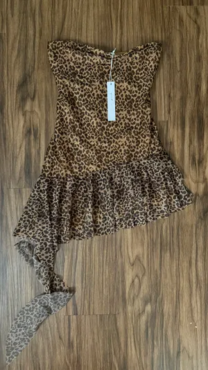These Three Boutique Cheetah Print Tube Dress thumbnail 6