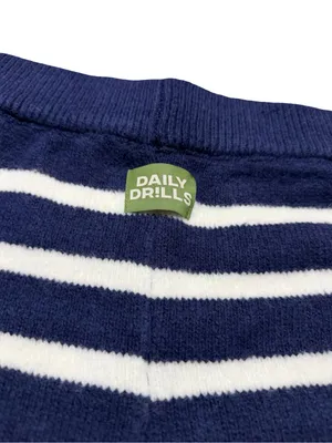 🌊‎ Daily Drills Knit Micro Shorts NWT Navy White Stripe M/L Sold Out 🌊 thumbnail 3