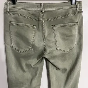Free People Jeans Womens 28 Green Ankle Stretch Denim‎ High Rise Tapper Pants thumbnail 12