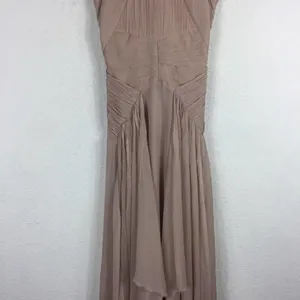 ASOS Design Bridesmaid Pink Blush Pinny Ruched Bodice Chiffon Maxi Dress Size 2 thumbnail 9