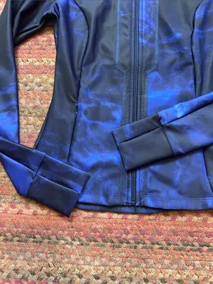 GHOST FLOWER WATER Navy & BLACK HOODED ACTIVE Jacket Blue thumbnail 4
