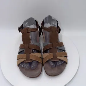 Mephisto Brown Leather Strappy Comfort Sandals Womens 39/9 Multi Color Buckle thumbnail 3