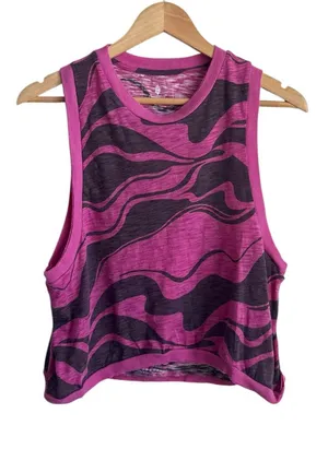 Free People FP Movement Printed Love Tank Magenta Wave Runner XS thumbnail 1