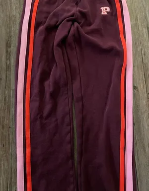 Victoria's Secret PINK Ivy Fleece Campus Jogger Sweatpants Wild Rose XS thumbnail 1