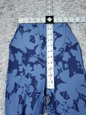 Offline Aerie Real Me Floral High Rise Crossover Super Flare Legging Medium Blue thumbnail 5