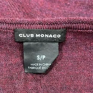 Club Monaco 100% Wool Maroon Tunic Sweater Women’s Small thumbnail 2