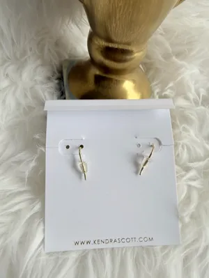 Kendra Scott Haisley Heart Drop Earrings Gold And Ivory Mother Of Pearl thumbnail 5