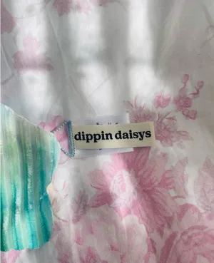 Dippin Daisys Rainbow Pastel Tie Dye Ribbed Velour 2 Piece Bikini Set Size XS thumbnail 4