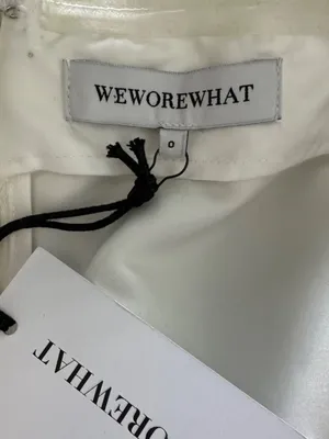 NWT WeWoreWhat Strapless A-Line Rose Mini Dress Duchess Satin Size 0 Formal thumbnail 6