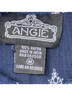 Angie Women's Boho Navy Blue Printed Medium Dress thumbnail 6