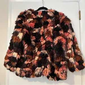 Ecote Multi Color Faux Fur Jacket thumbnail 3