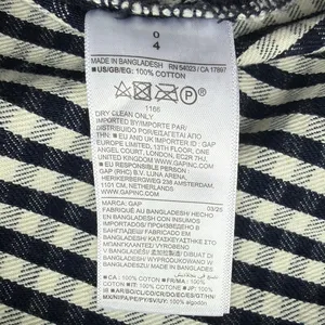 Gap x DOEN Gingham Denim Mini Shift Dress Navy Blue White Size 0 NWOT thumbnail 5