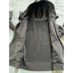 Lululemon Black Light Cotton Fleece Scuba Hoodie Size 12 Style: W4AWMS thumbnail 3