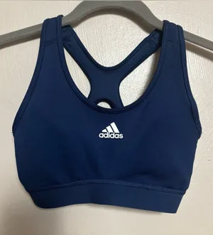 Adidas Women’s Sports Bra Removable Padding‎ Racer Back Blue XS thumbnail 1