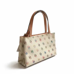 Dooney & Bourke‎ Tiny East/West Bag White Multi Color Monogram Mini Tote WI396 thumbnail 2